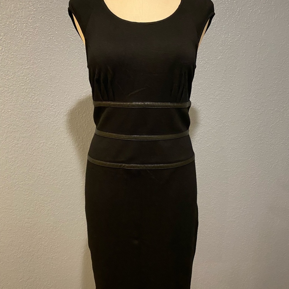 Calvin Klein Black Sheath Midi Dress